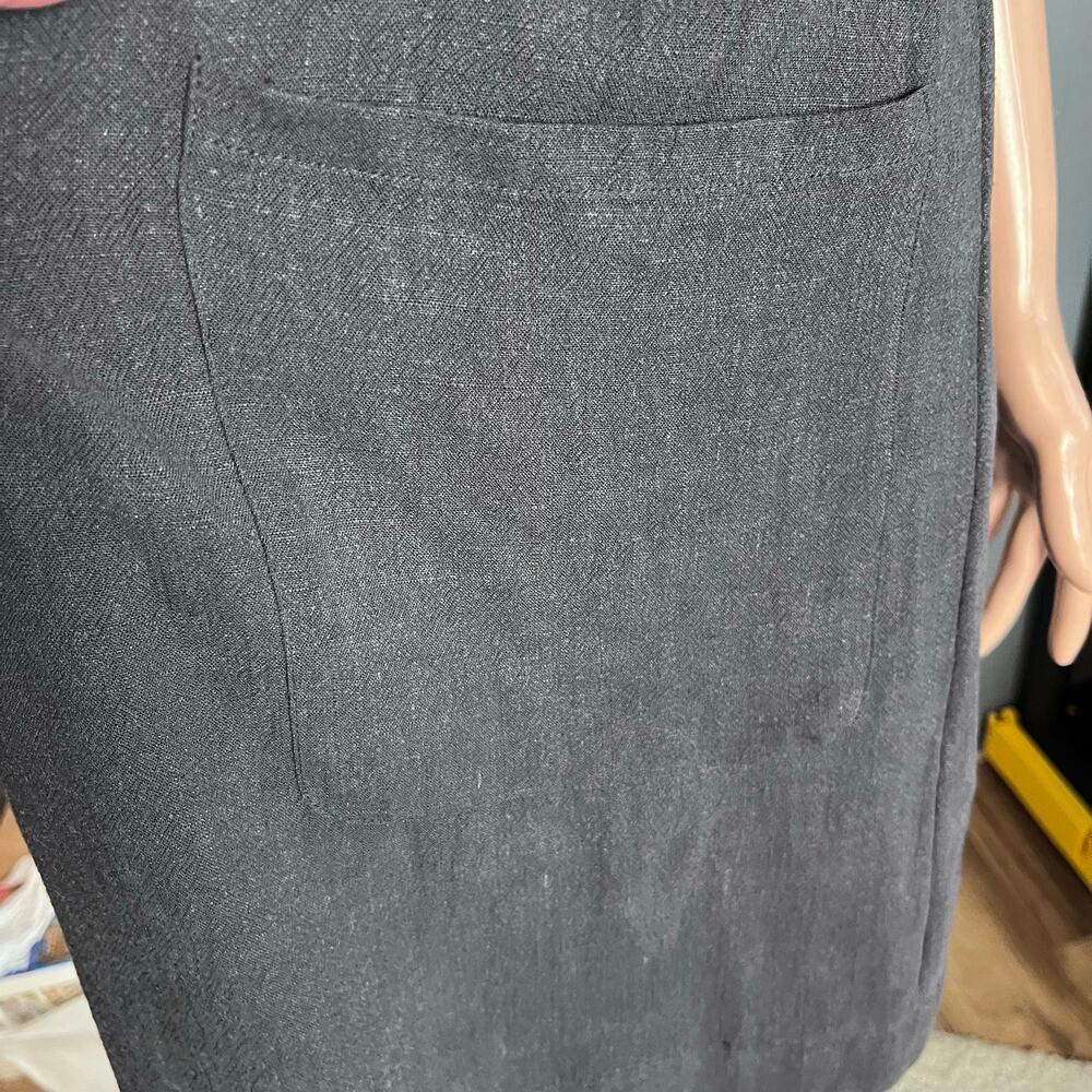 Splendid Gray Linen Blend Pocket Dress Small Lagenlook Oversized Boxy Relaxed - Picture 5 of 6